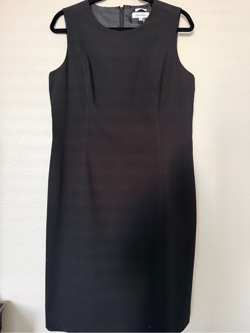Calvin Klein Black Sleeveless Sheath Dress